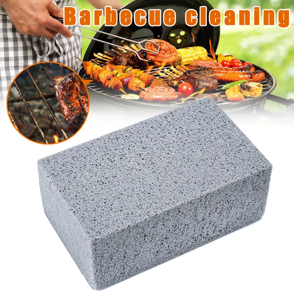 1-10Pcs BBQ Grill Cleaning Brick Block Barbecue Natural Cleaning Stone Racks Stains Grease Cleaner BBQ Tools Oil Stain