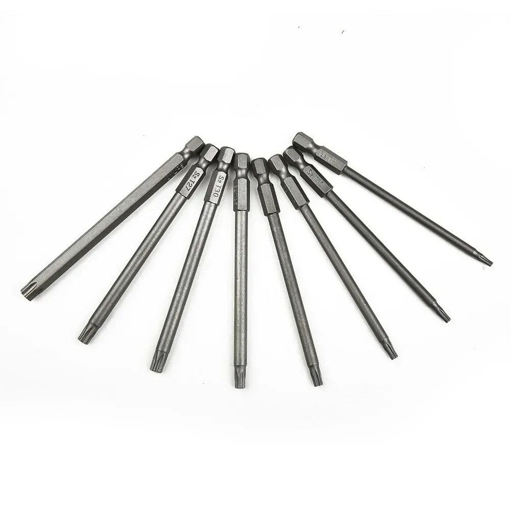 마그네틱 Torx 스크루 드라이버 비트, T8-T40 전기 스크루 드라이버 비트, T8, T9, T10, T15, T20, T25, T30, T40, 100mm