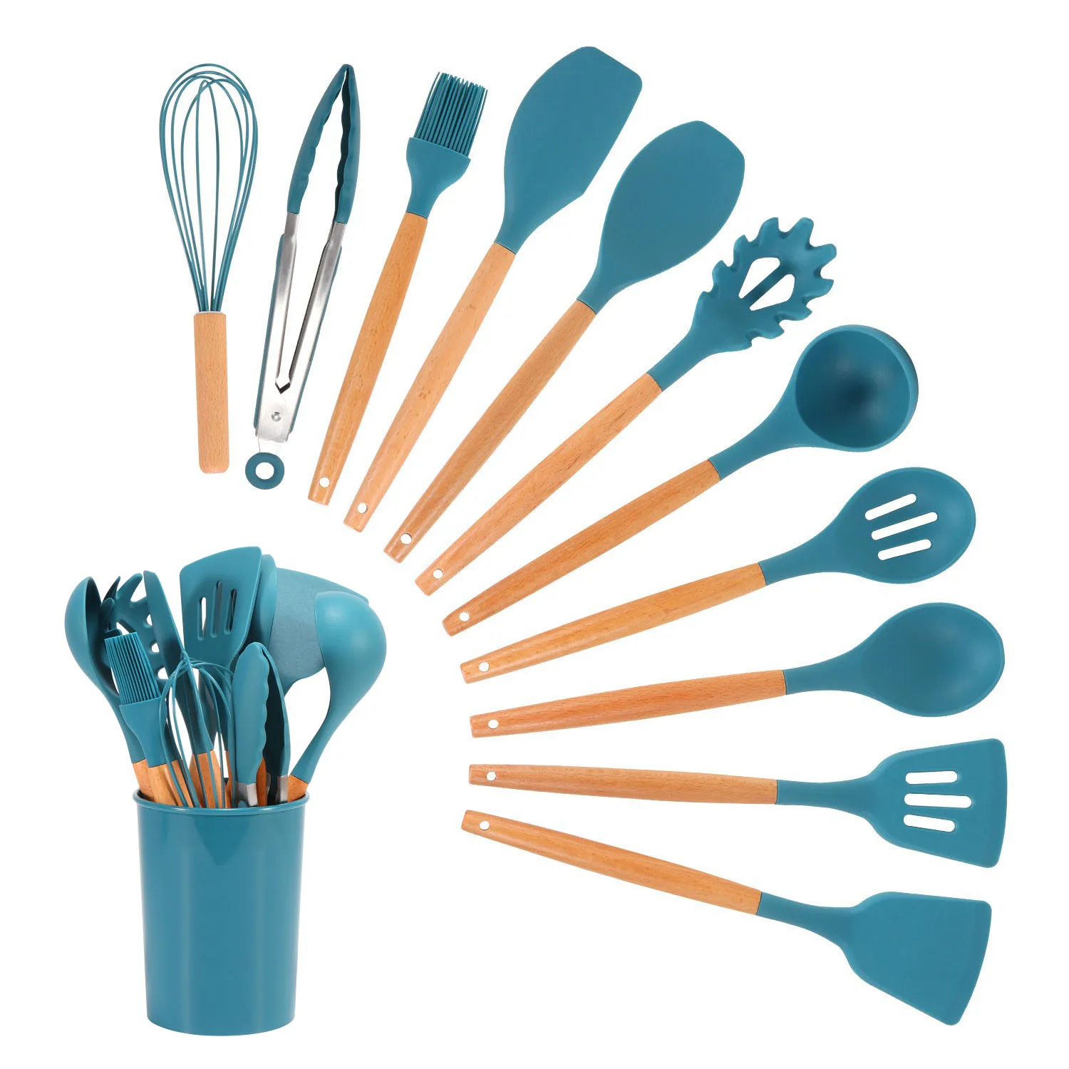 JANKNG Silicone Kitchenware Non Stick Heat Resistant Cooking Set