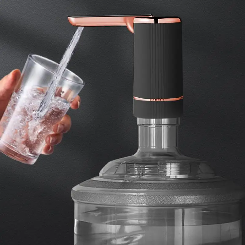 Electric Water Bottle Pump USB Charging Water Bottle Dispenser Bottled Drinking Pump Foldable for Outdoor