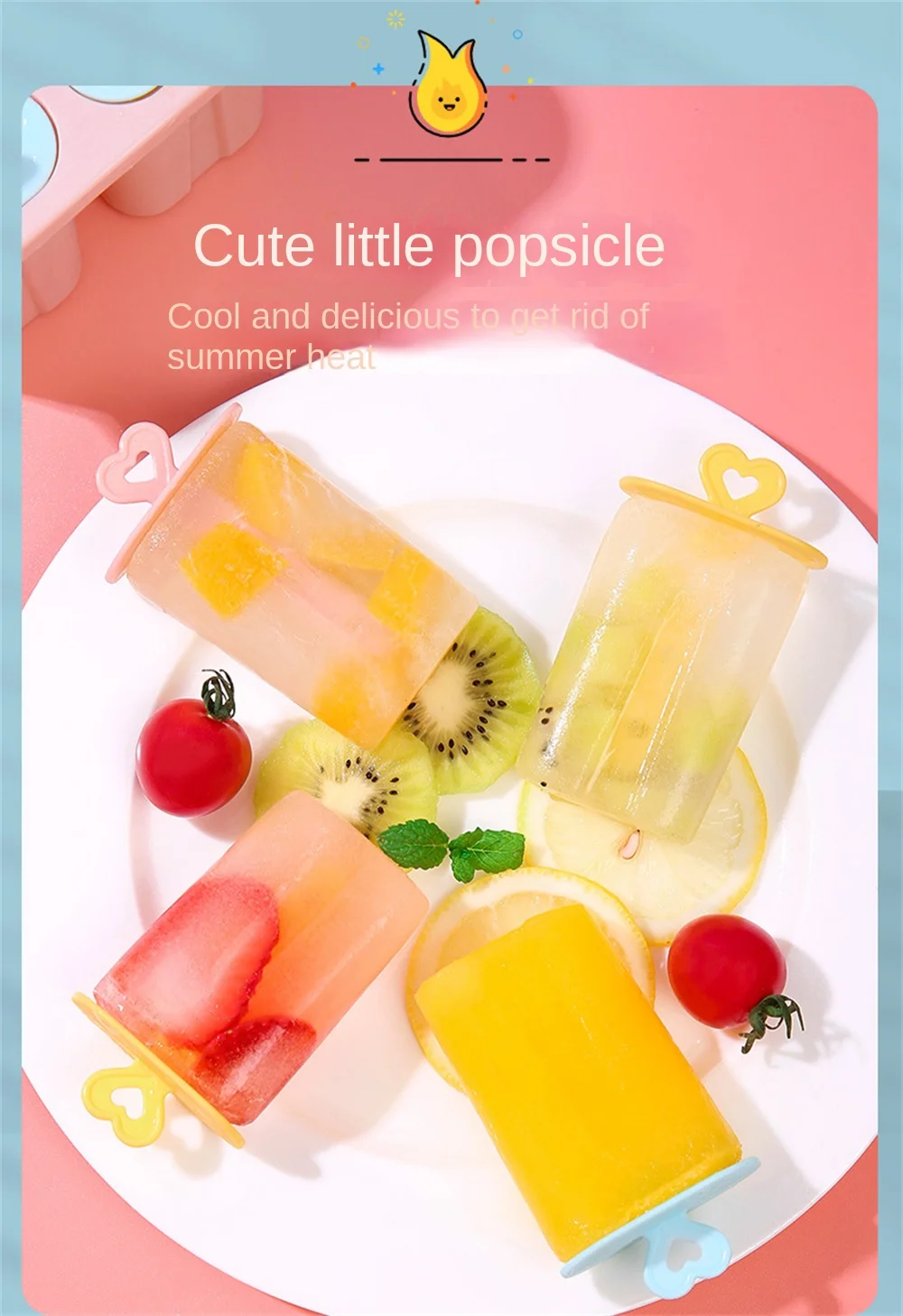 Description Picture 3 of itemPopsicle Mold DIY Ice Cream Ice Cubes Maker Bar Kitchen Refrigerator Homemade Stick Mould Tubs Silicone Household Kitchen Tools