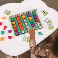 Montessori Early Education Toys Vegetable Fruit Color Shape Sorting Toy Math Counting Games Wooden Toys For Toddlers 3-6 Years 1