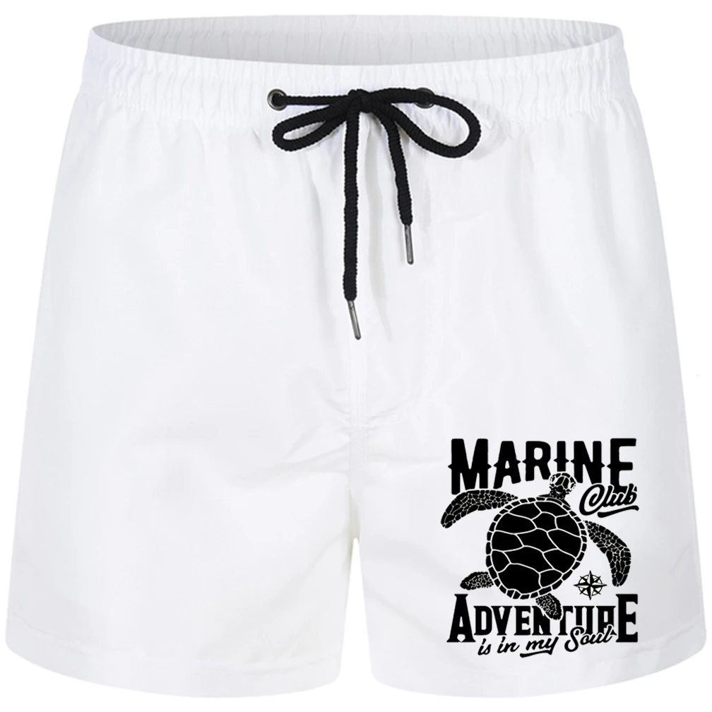 Men's Swimming Shorts Summer Turtle Pattern Beach Shorts Sexy Swimming Shorts Low Rise Breathable Surfing Quick Drying Shorts