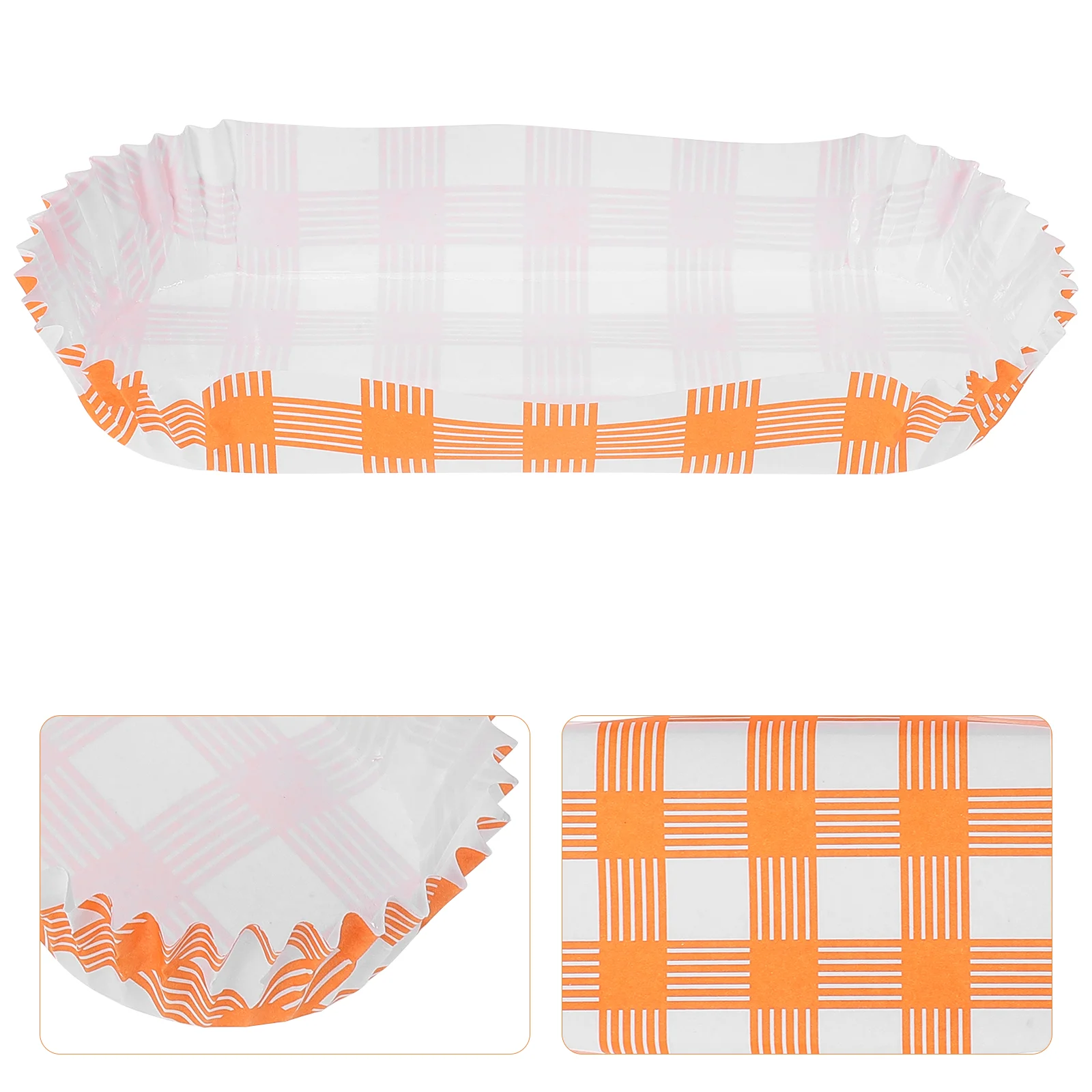 100 Pcs Paper Hot Dog Tray Wrappers Holders Fried Food Boats Snack Container Snacks Trays Burgers