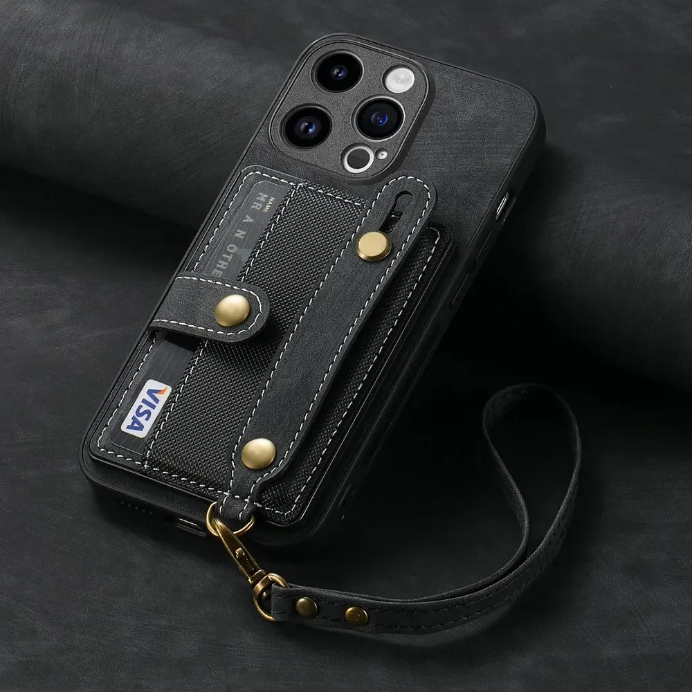 Leather Wristband Card Case – Sleek Back Cover