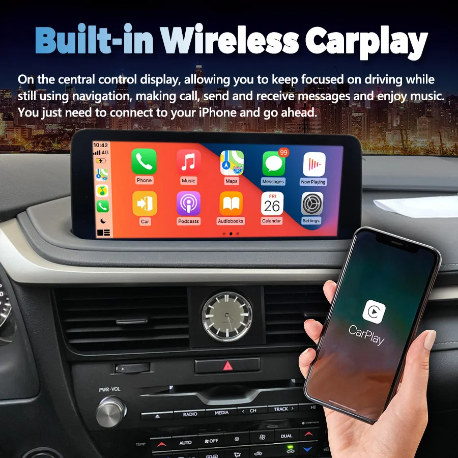 Android 12 Car Video Player CARPLAY For Lexus Rx450h RX200t RX350 RX300