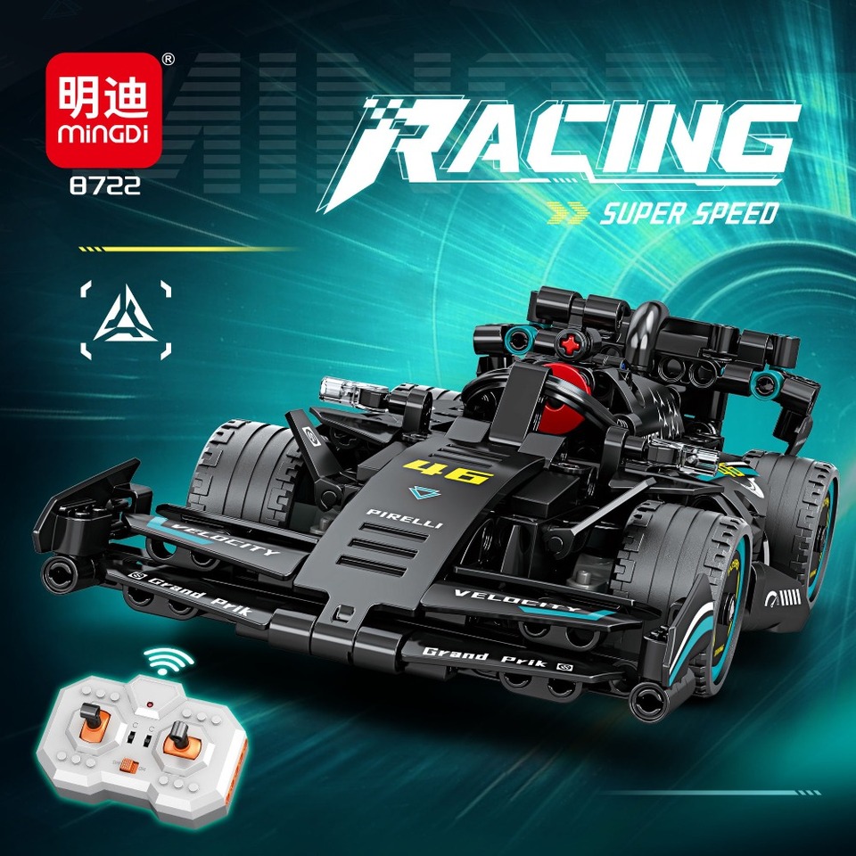 Technical Remote Control F1 Formula Sport Car Building Blocks Power Racing Supercar Bricks Mode Toy for Kids Model Gift