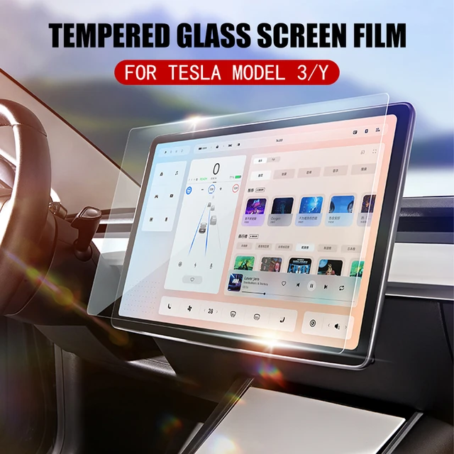 For Tesla Model 3 Y Tempered Glass Screen Protector Dashboard