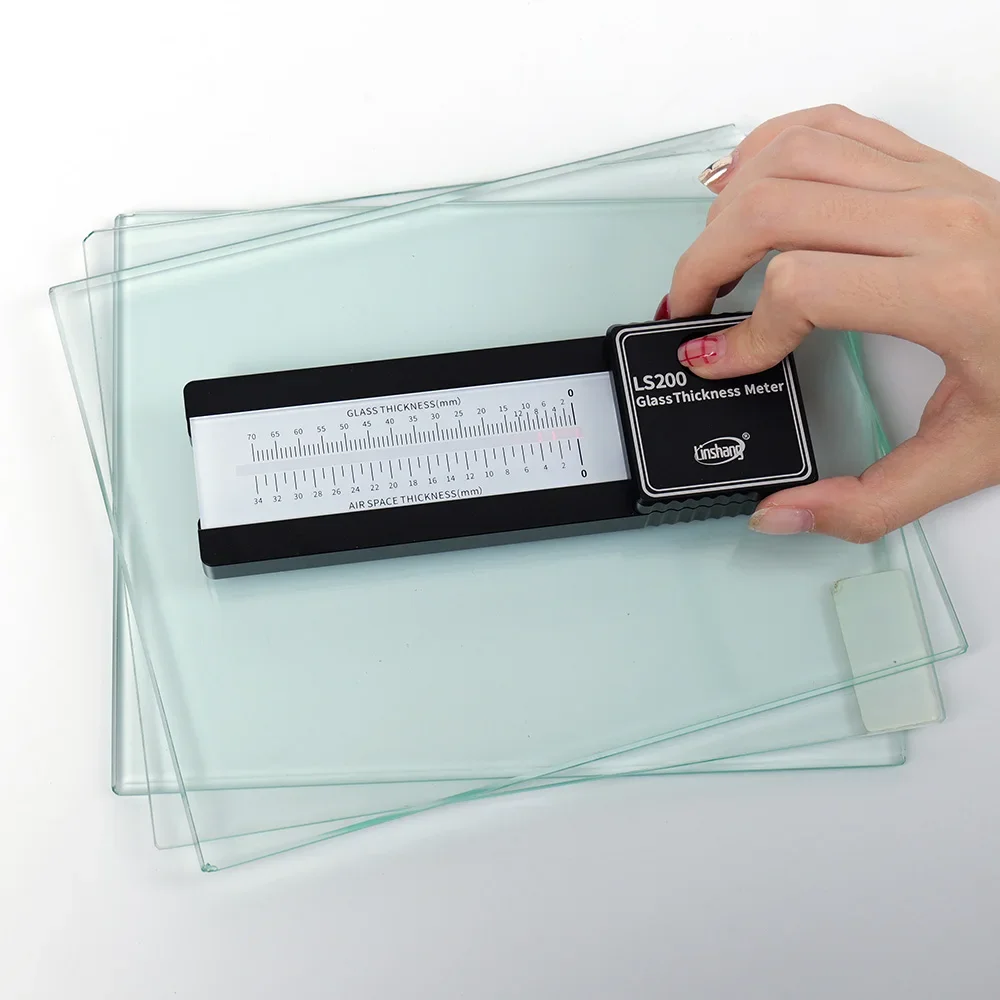 LS201 Digital Hollow Glass Thickness Meter Gauge Double Triple Glazing Measuring Tool Laser Window Glass Thickness Meter