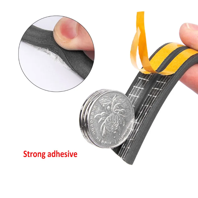 Multi-Purpose Self-Adhesive Weatherproof Seal Tape - Dustproof and Soundproof Insulation in White/Black/Grey