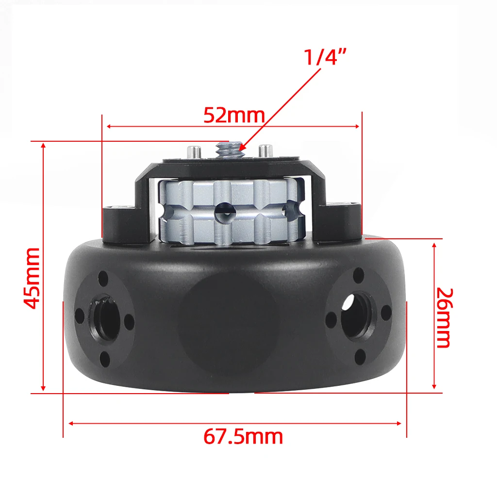 1/4 M6 Screw ARRI Mount Holder Circular Ball Handle Extension Handgrip Adapter f