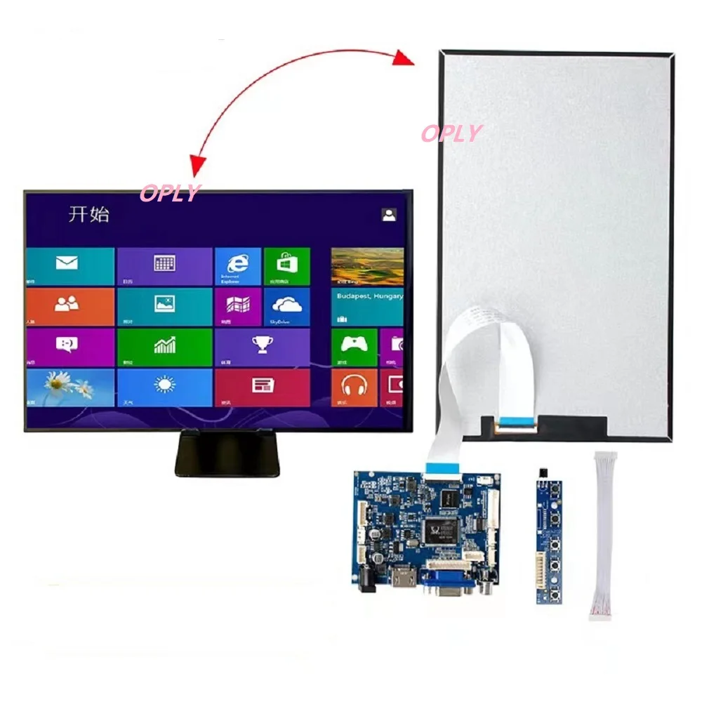 

1280*800 800*1280 LCD LED Panel IPS screen monitor + AV HDMI-compatible VGA Controller board for PC PS Laptop Raspberry Pi