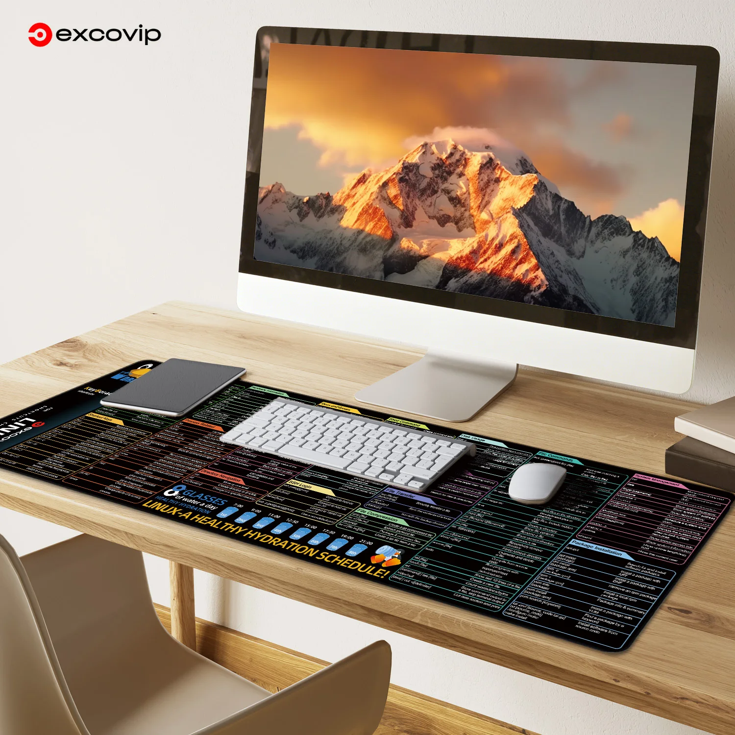 EXCO Linux Mauspad Large Commands Line Shortcuts Mousepad für Unix Red Hat Ubuntu OpenSUSE Arch Debian Programmierer Schreibtischunterlage – Detail 9