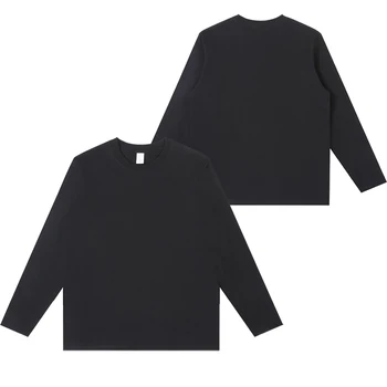 DIY Customize Long Sleeve T-Shirt Fashion T-Shirt Men Women Your Logo/Picture 100% Cotton Oversized Autumn Winter Tops 2