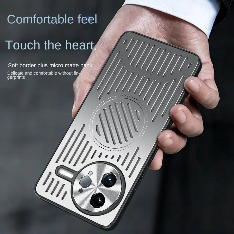 Aluminium Alloy Magnetic Shockproof Cooling Case with Heat Dissipation and Camera Protection