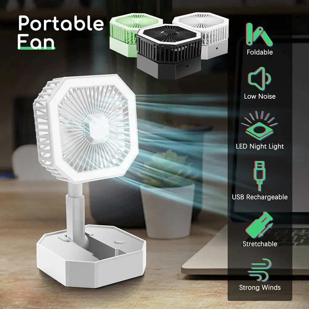 

Подзаряжаемый Телескопический Настольный вентилятор в подарок, складной USB-вентилятор