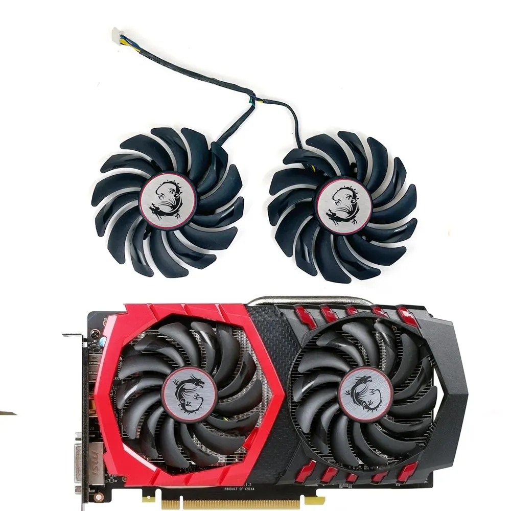 

87mm PLD09210S12HH PLD09210B12HH GTX 1050 GTX1050 Ti Cooler fan For GeForce MSI GTX 1050 1050Ti GAMING X video card fan