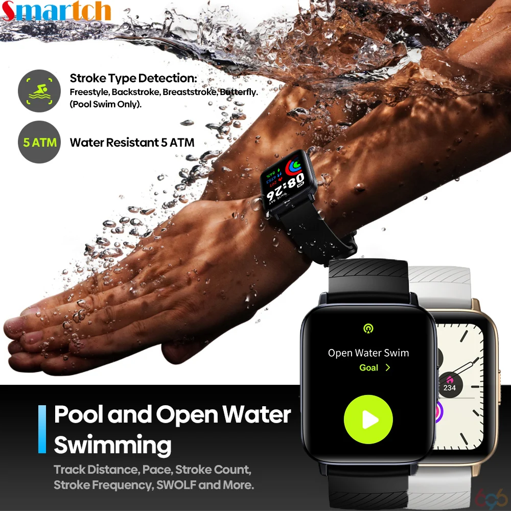 Zeblaze swim gps natação smartwatch masculino feminino freqüência