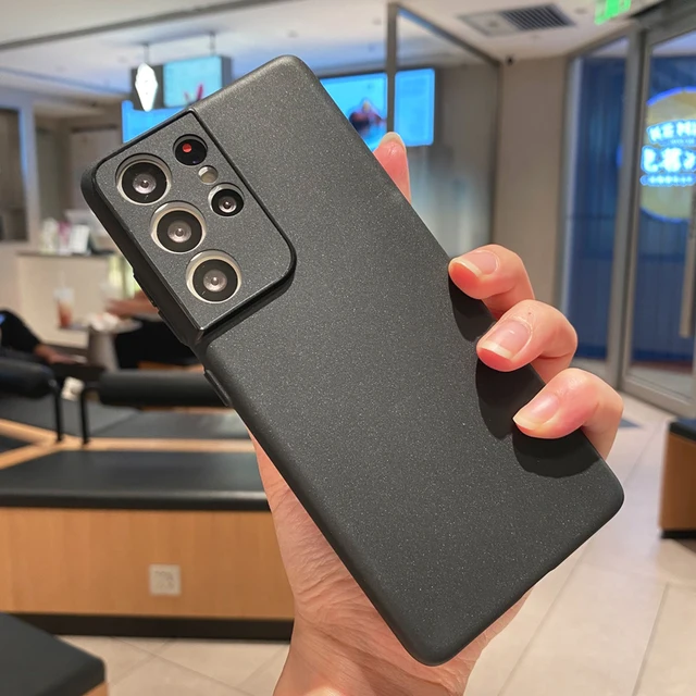 0.3mm Slim Soft TPU Phone Case For Samsung Galaxy S22 S21 Plus Note 20 Ultra Thin Matte Cover For Samsung Galaxy A52 A72 Case black