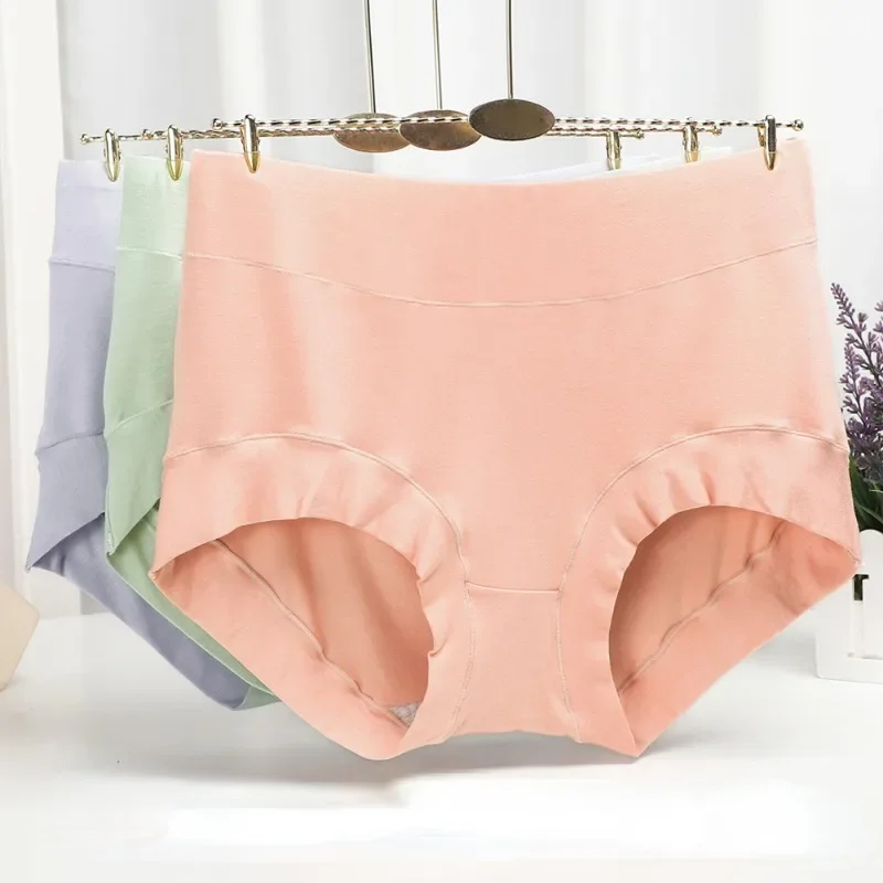 

Fat Mm Plus Fat Size High Waisted Female Middle Aged Mother Panties Lady Belly Full Cotton Crotch Triangle Shorts Head