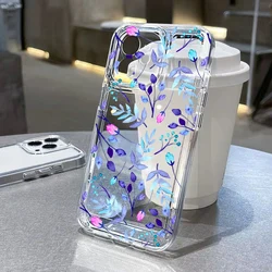 Retro Flower Clear Protective Phone Case - Elegant Design with Bumper Protection - iPhone 18 Pro Max (JW20Clear)