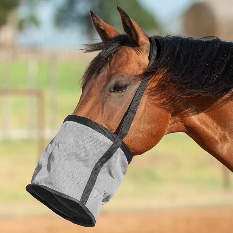 Heavy Duty Mesh Feed Bag for Horses and Mules Mesh Feeder for Horses Mesh Horse Feed Bag Durable Canvas Grain Feedbag 3