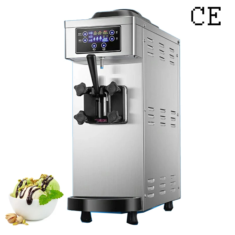 

Desktop Quick-Out Single-Head Fruit Soft Ice Cream Maker /Small Cone Machine Commercial Automatic Preservation Pre-Cooling