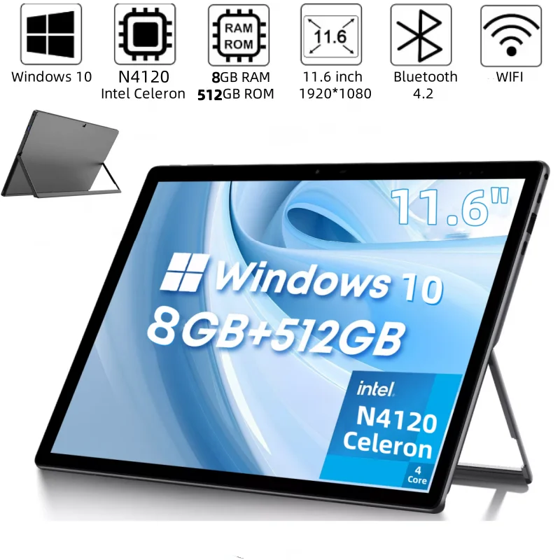 تابلت محمول 3 في 1 بنظام ويندوز intel core N4120 ا...