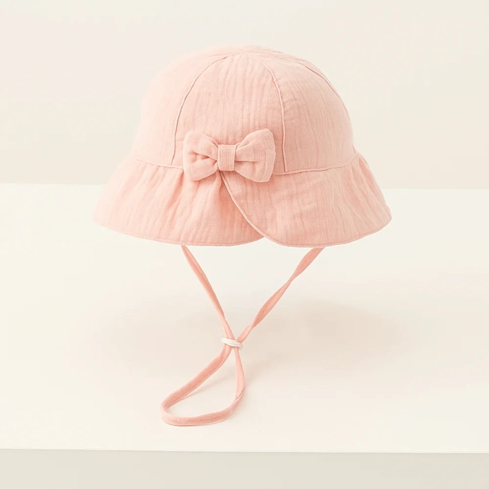 Sweet Cotton Toddle Bucket Hat Bowknot Love Heart Baby Sunhat Wide Brim Sunscreen Infant Fisherman Hat Girls