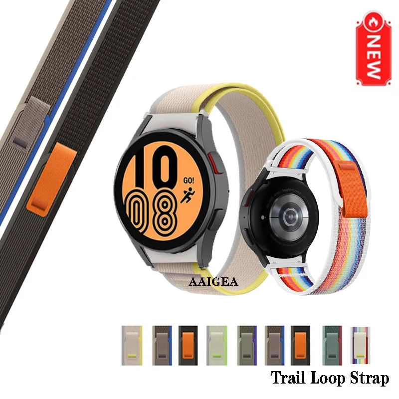 

Ремешок нейлоновый для часов, браслет для Samsung Galaxy Watch 5 Pro / Watch 4 40 мм 44 мм Huawei Watch GT2 GT3 42 мм 46 мм, 20 22 мм