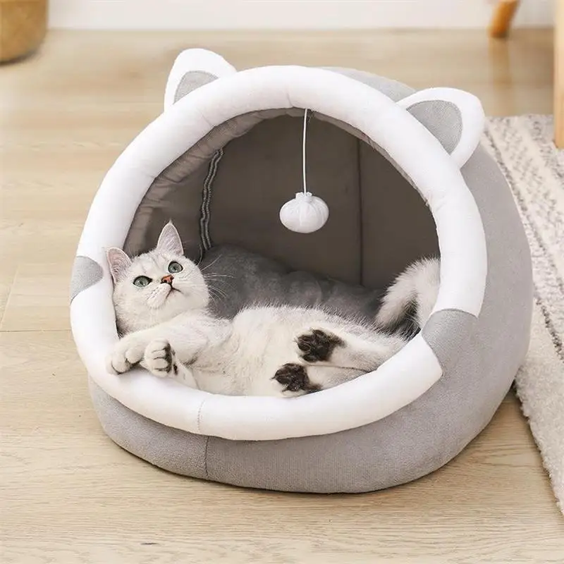 

Милая кровать для кошек и маленьких собак, теплая Лежанка для щенков и котят