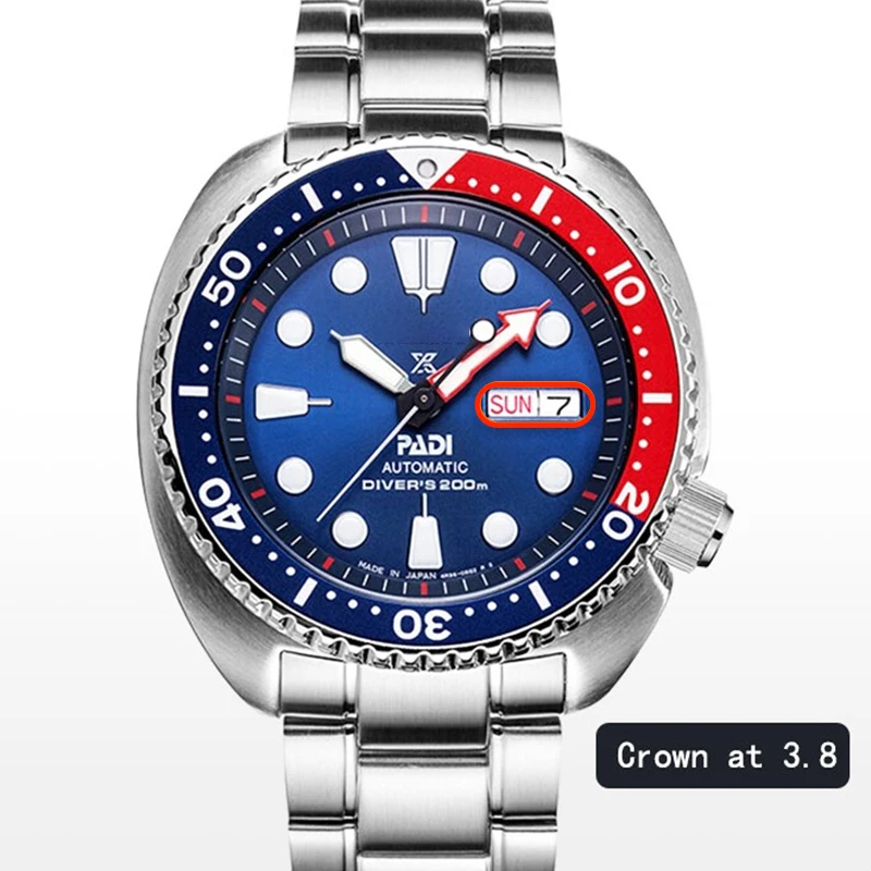 Seiko NH36 Movement Kanji Japan Automatic Movement Crown at 3.8 4.1 Oclock Watch Machinery New Balance Man Watch Repair Movt
