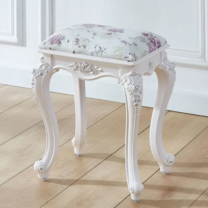 European American style dressing stools makeup stool soft small square Ottomans household chairs princess bedroom nail stools