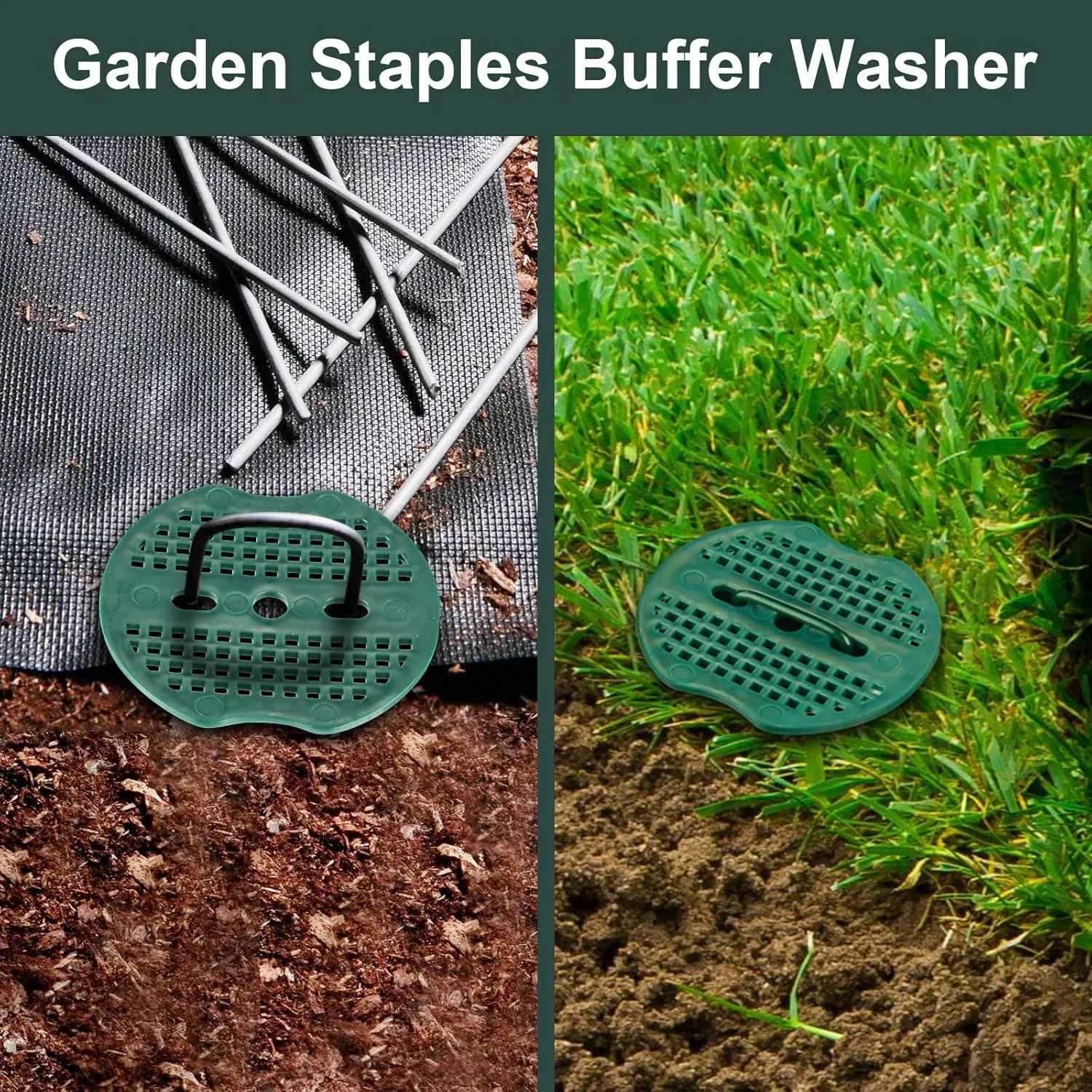 Garden Staples 50 Pcs Garden Stakes Gasket for Landscape Staples U-Sharped Nails Pins Landscaping Flower Bed Weed Barrier Create Sturdier Hold Plant Stakes