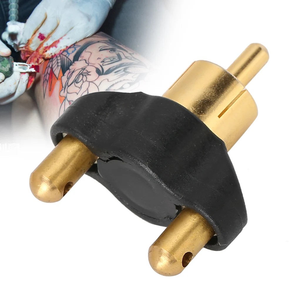 

1PCS Professional Alloy Tattoo Machine Conversion Head RCA Interface Clip Cord Cable Converter Tattoo Gun Power Supply Tattoos