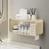 Toilet Shelf with Large Capacity, Multi-functional Wall-mounted Bathroom Storage Box Without Drilling 5