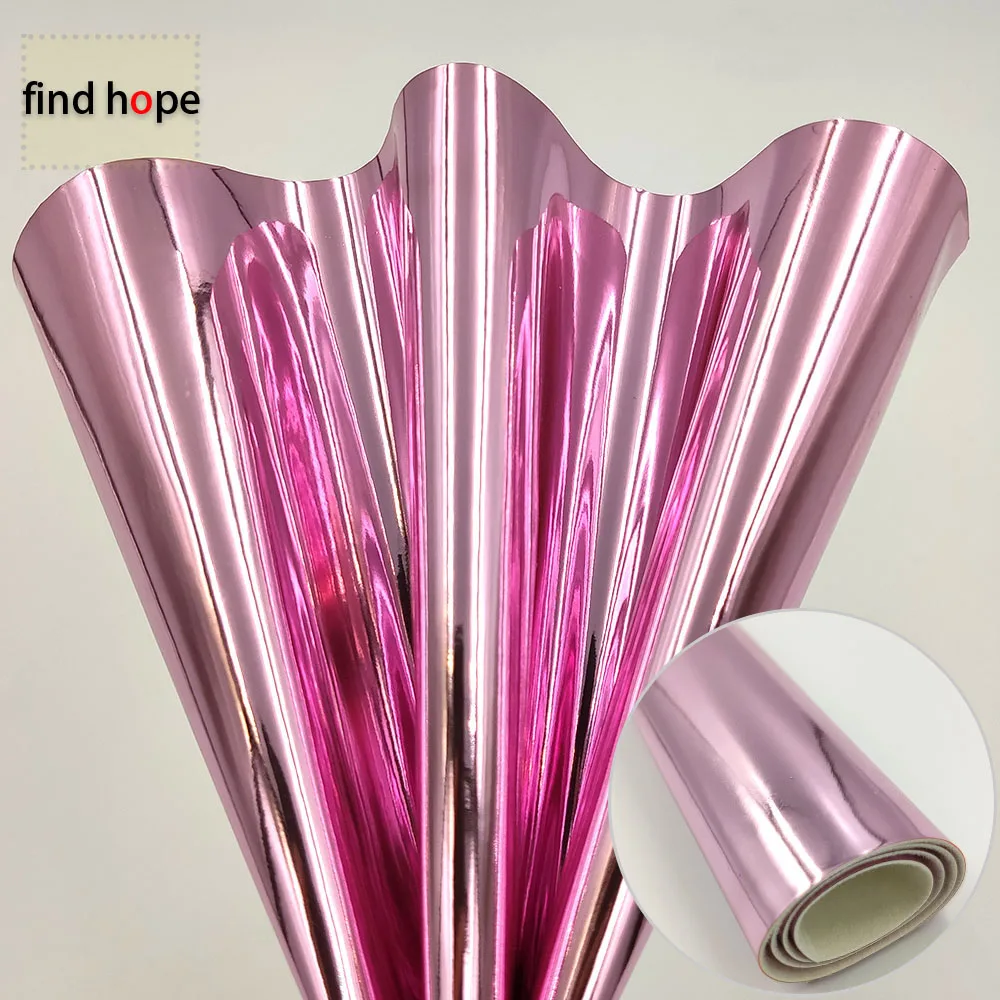 Mirror Shiny Glossy PU Faux Leather Fabric Sheets - Electroplate Laser Finish