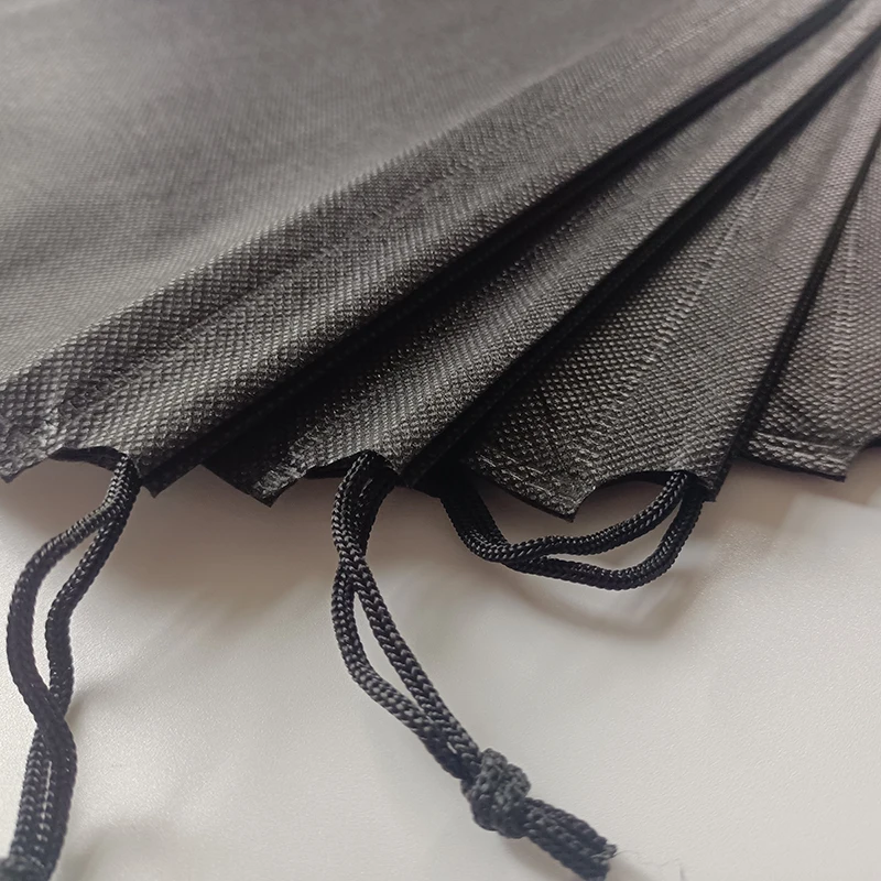 5Pcs/Set Shoes Storage Bags 30x40cm Travel Non-woven Fabric Dirty Clothes Black Storage Portable Tote Drawstring Dust Proof Bag 4