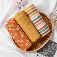 Kangobaby #My Soft Life# Hot 3pcs Set Breathable Baby Muslin Cotton Swaddle Blanket Newborn Wrap Infant Bath Towel 120x110cm 1