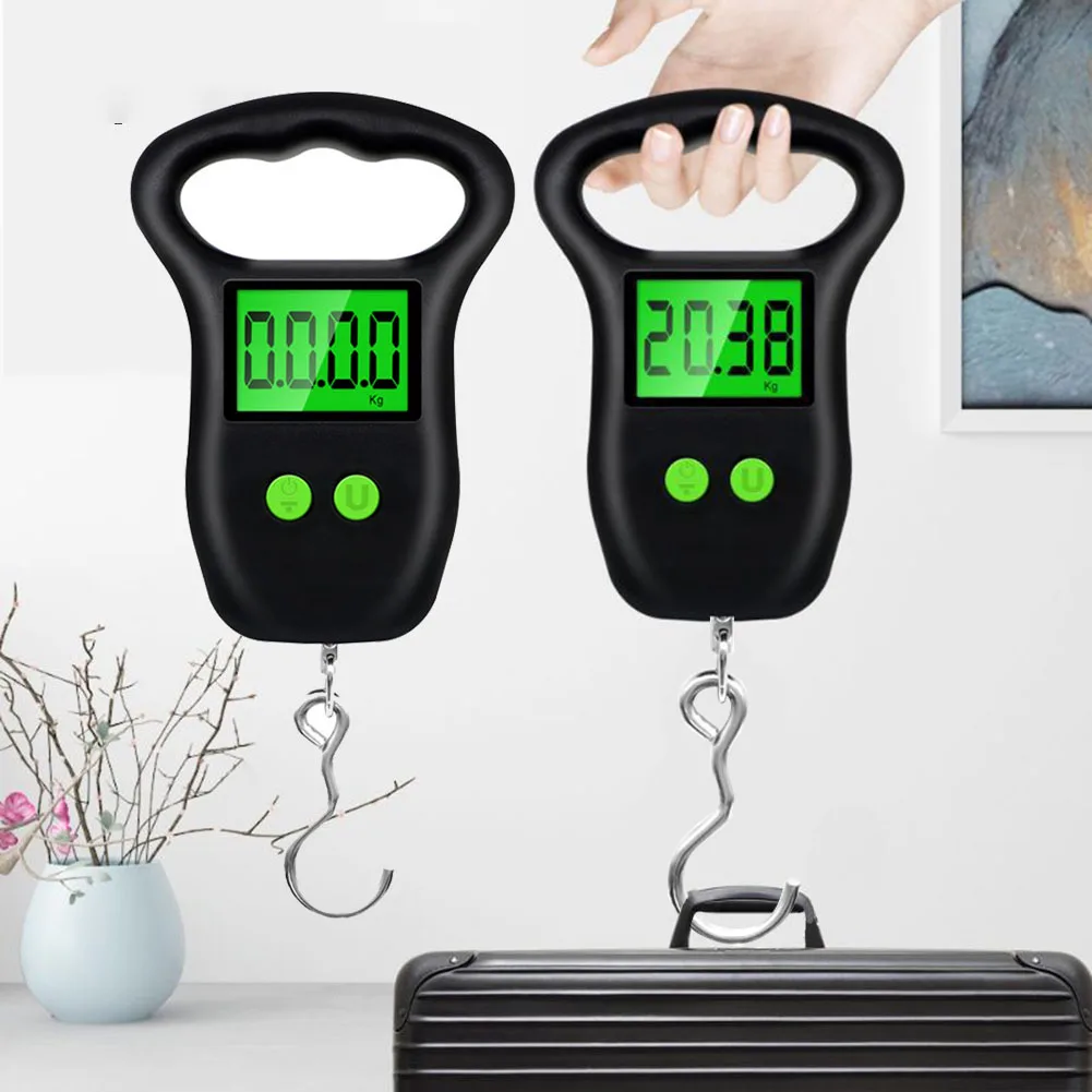 

50kg 10g Digital Scale with Backlight Electronic Hanging Suitcase Scales for Travel Fishing Luggage Kitchen Weight Tools 50% Off