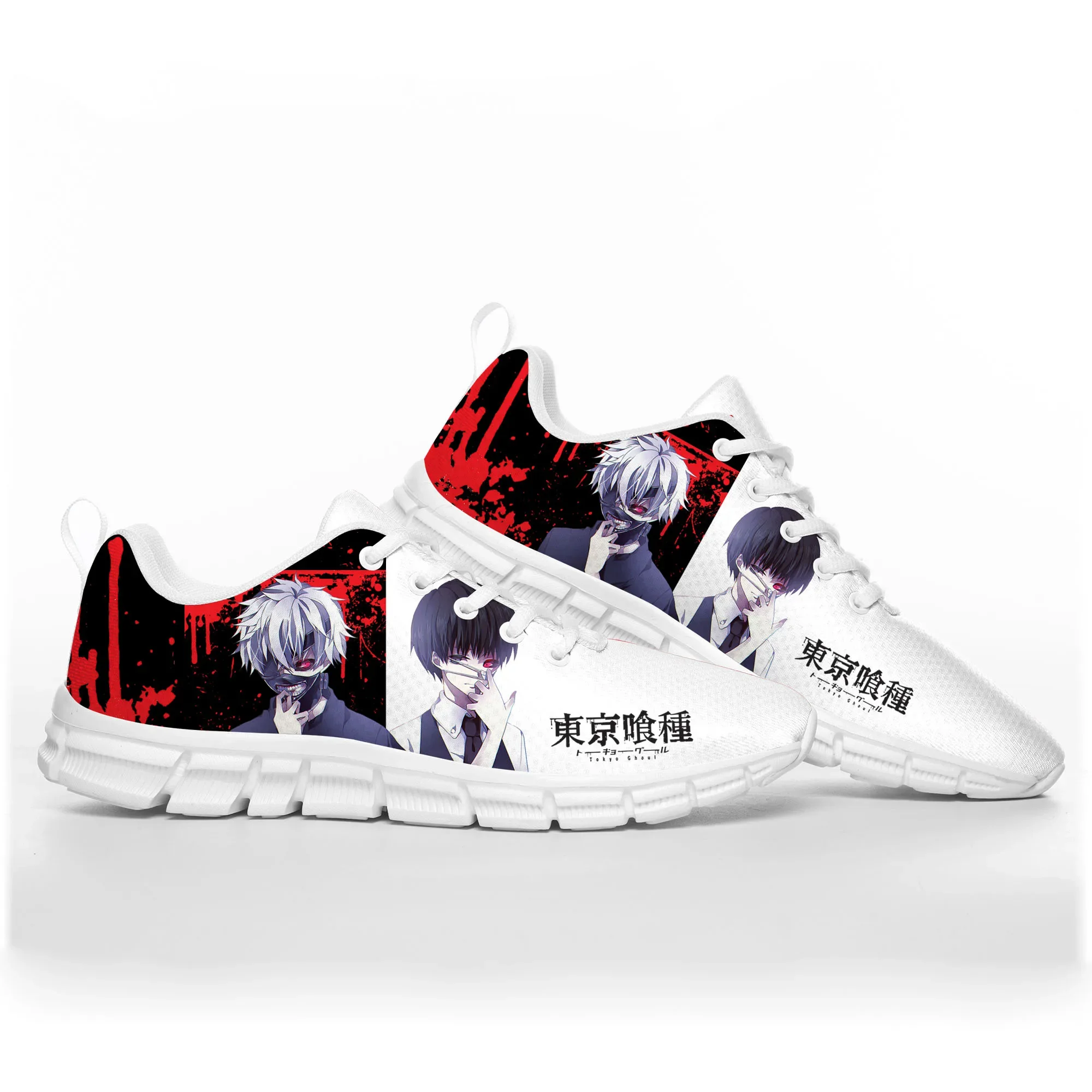 Anime Tokyo Ghoul Manga Kaneki Ken Sports Shoes Mens Womens Teenager Kids Children Sneakers Casual Custom High Quality Shoes