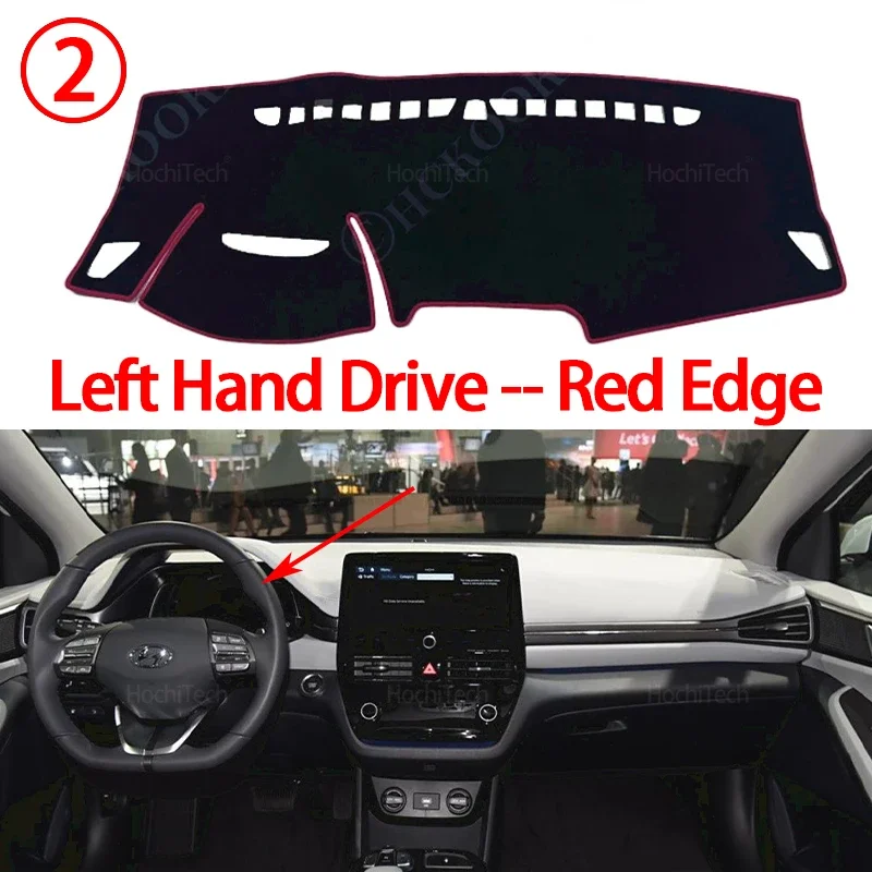 Armaturenbrett Abdeckung Dash Board Matte Teppich Pad Für Hyundai Ioniq Elektrische EV Hybrid PHEV 2020-2022 Schatten Cape Decke auto Zubehör – Detail 5
