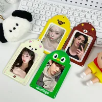 Cute animal PVC card cover star love beans 3-inch campus card storage display pendant 1