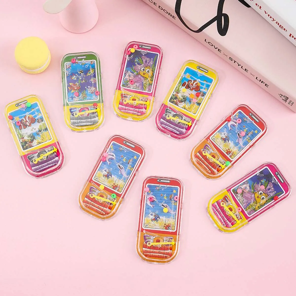 Pinball Maze Toy 12pcs Children's Toy Mobile Phone Pinball Maze Type Toy Kindergarten Puzzle Marble Game Maze Game Party Decorations