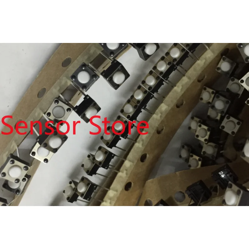 10PCS 2-1437565-6 6*6*4.3 Square Light Touch Button Small Switch With 2 Pins In White