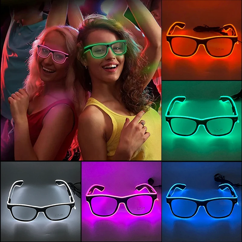 Set Guanti E Occhioni LED Luminosi LNCOJOLM - 6+3 Modalità Per Feste, Halloween, Cosplay