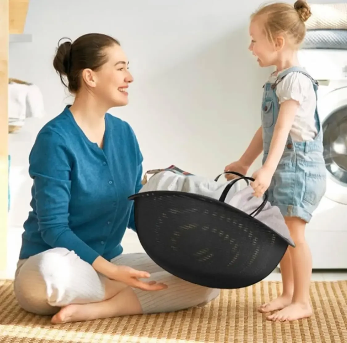 Space-Saving Flexible Collapsible Hamper with Handles for Ultimate Clothes Management laundry hamper Flexible laundry basket