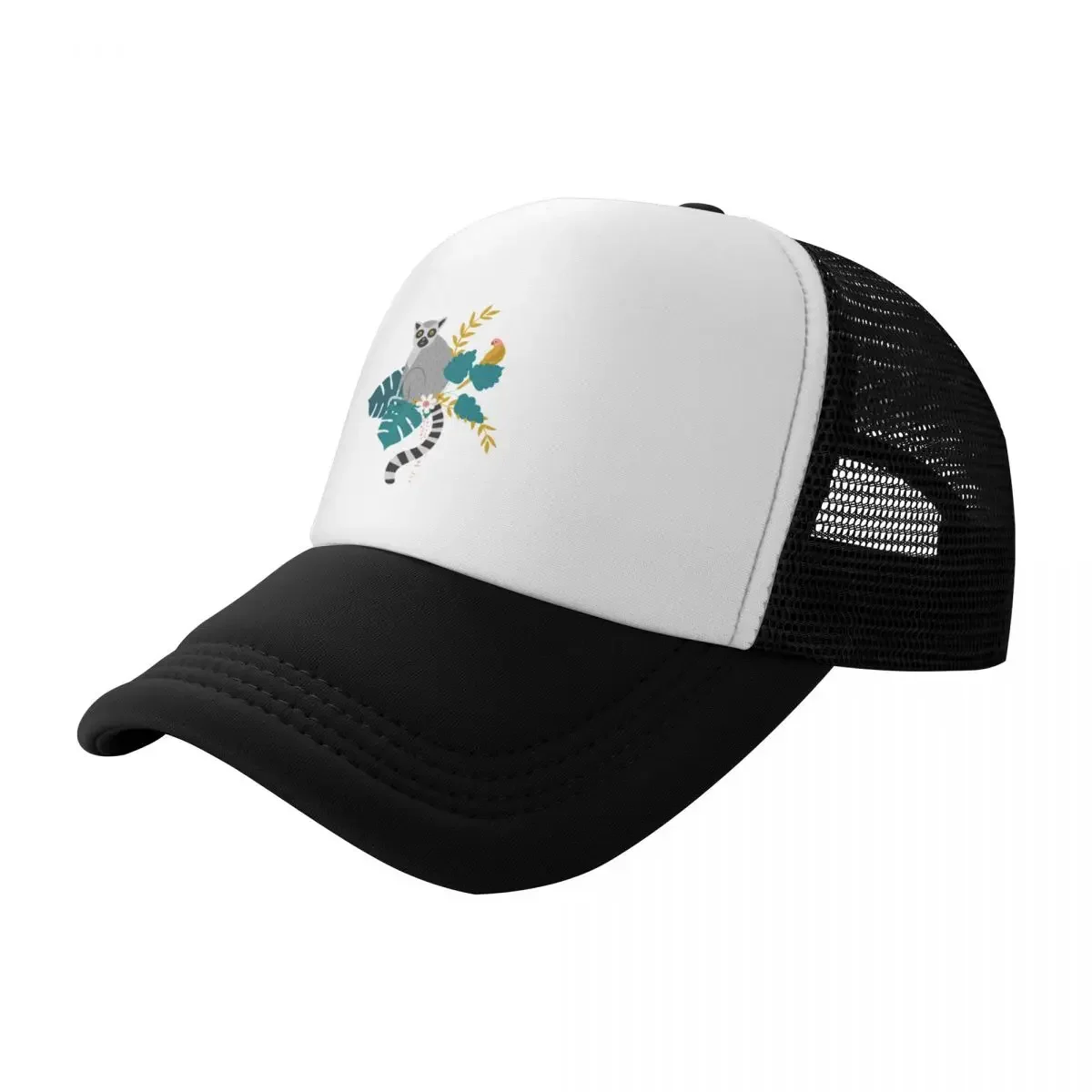 

Lemurs in a Blue Jungle Baseball Cap Hood Hat Luxury Brand funny hat Girl'S Hats Men's