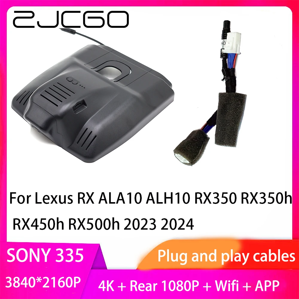 

ZJCGO Plug and Play DVR Dash Cam 4K 2160P Video Recorder For Lexus RX ALA10 ALH10 RX350 RX350h RX450h RX500h 2023 2024