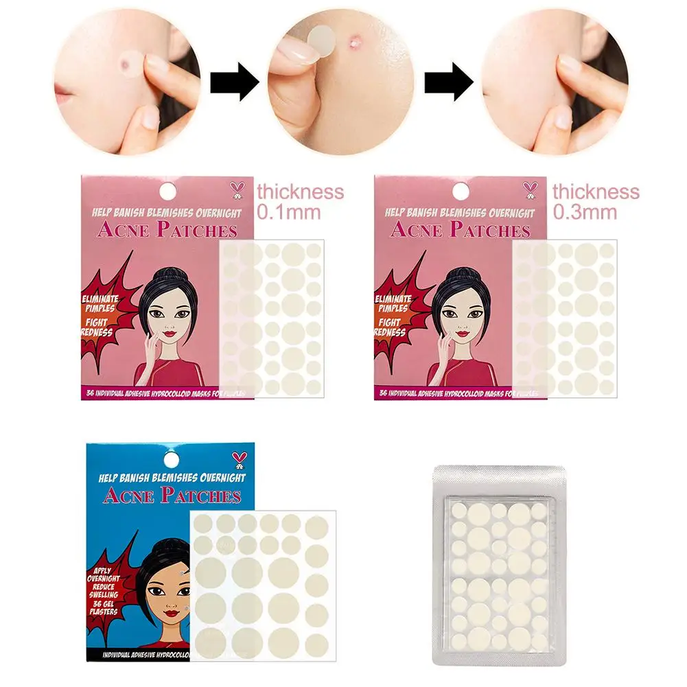 

24/36Pcs Invisible Acne Patches Removal Pimple Anti-Acne Patches Waterproof Sticker Concealer Repair Spots Marks Hydrocollo A3A7